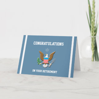 Military Air Force Retirement-2 Defense emblem Card