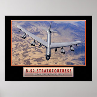 Military Aircraft Poster "B-52 Stratofortress" 24x