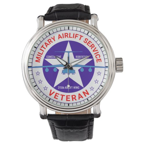 Military Airlift Service Veteran customizable Watch