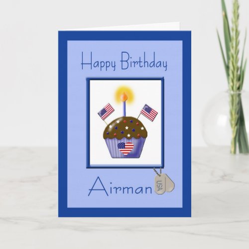 Military Airman Birthday Card