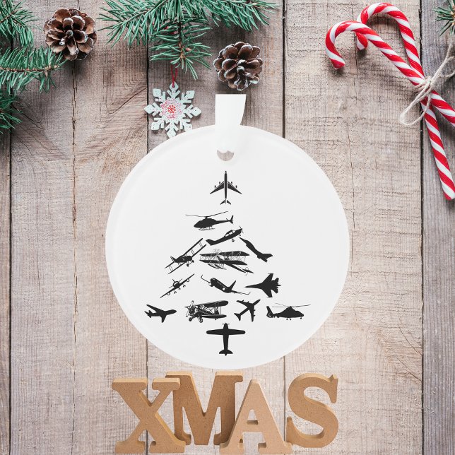 Military Airplane Christmas Tree Pilot WW2 Custom Ornament (Creator Uploaded)