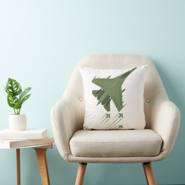 military airplane throw pillow (Chair)