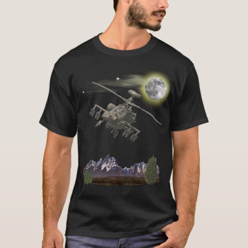 military apache helicopter T_Shirt