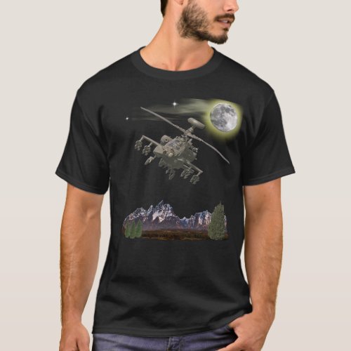 military apache helicopter T_Shirt