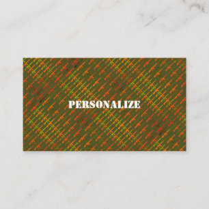 Military Armed Forces Recruiter Army Green Vivid Business Card