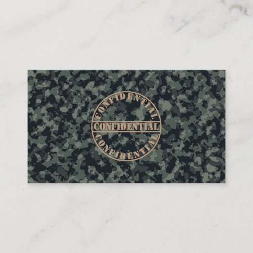 Military Armed Forces Recruiter Camouflage Style C Business Card
