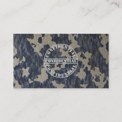 Military Armed Forces Recruiter Faded Camouflage Business Card