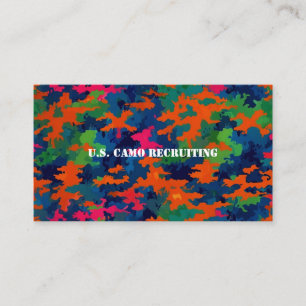 Military Armed Forces Recruiter GI U.S. Camouflage Business Card