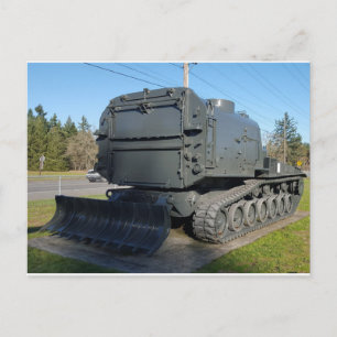 Military Armored Bulldozer Postcard