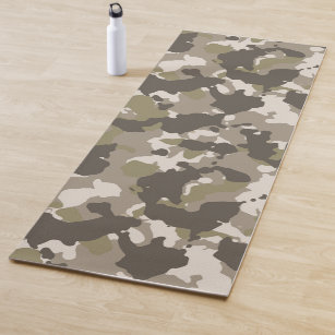 Military Army Camouflage Brown Custom Sand Yoga Mat