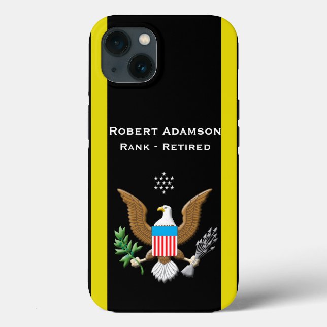 Military Army Defense emblem personalize  Case-Mate iPhone Case (Back)
