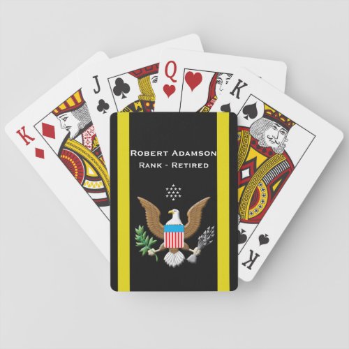 Military Army Defense emblem personalize Playing Cards