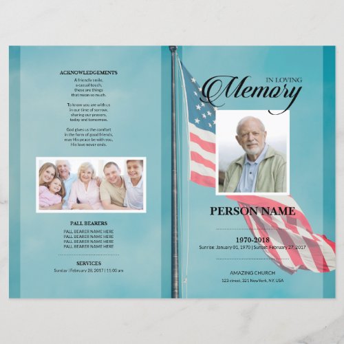 Military Army Funeral Template