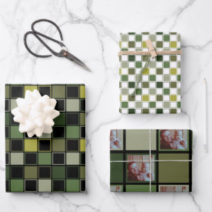 Military Army Green - Custom Photo Image Wrapping Paper Sheets