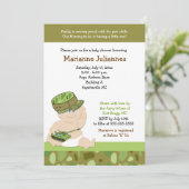 Military Army Marines 5x7 Baby Shower Invitation (Standing Front)