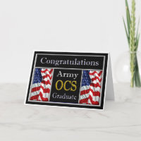 Military Army OCS Graduation Congratulations Card