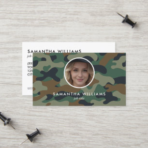 Military Army QR Photo Calling Card