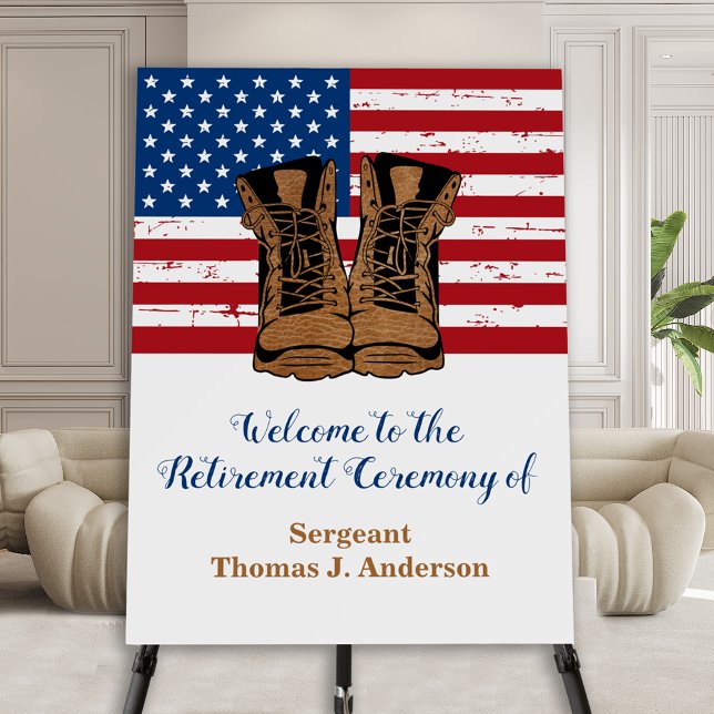 Military Army Retirement American Flag Patriotic  Foam Board (Creator Uploaded)