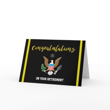 Military Army Retirement Colors Defense emblem Card Military Army Retirement Colors Defense emblem Card