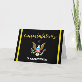 Military Army Retirement Colors Defense emblem Card