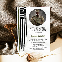 Military Army Retirement Party, Green Line Flag