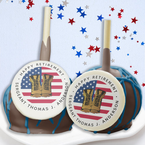 Military Army Retirement Party USA American Flag Cake Pops