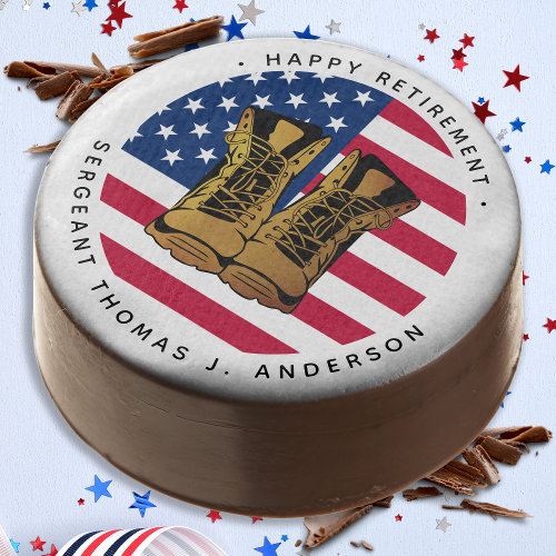 Military Army Retirement Party USA American Flag  Chocolate Covered Oreo