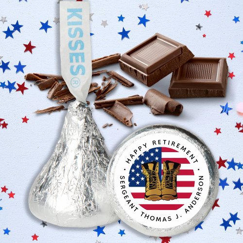 Military Army Retirement Party USA American Flag  Hershey®'s Kisses®