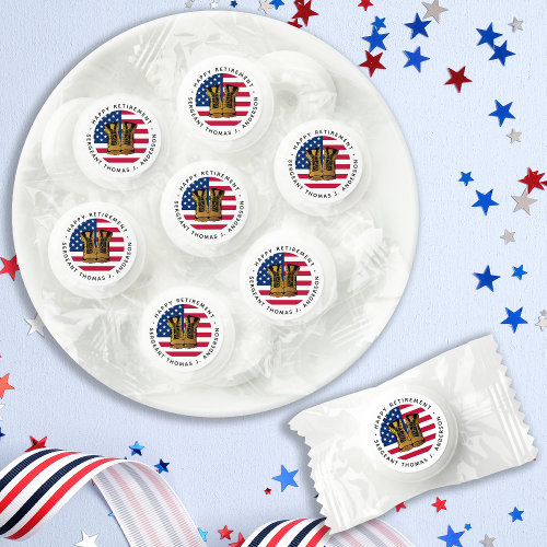 Military Army Retirement Party USA American Flag  Life Saver® Mints