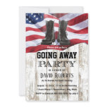 Military Army Rustic Solider Going Away Party Invitation Military Army Rustic Solider Going Away Party Invitation