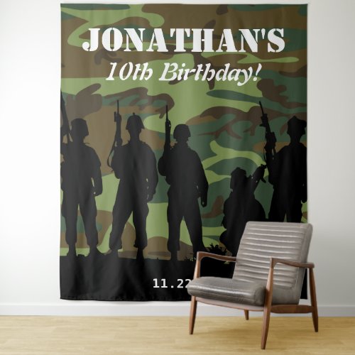 Military Army Soldier Photo Backdrop