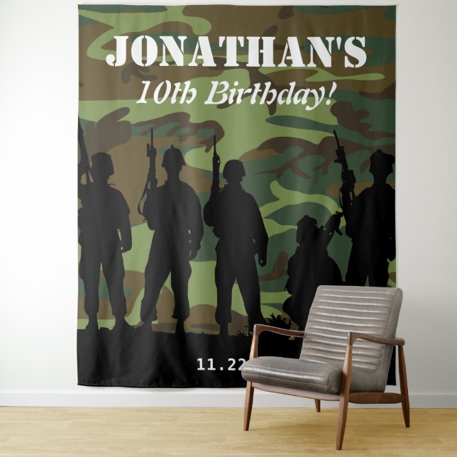 Military Army Soldier Photo Backdrop (In Situ)