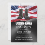 Military Army Solider Going Away Party Metallic Invitation