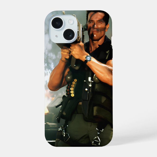 Military arnold with bazooka iphone case (Back)
