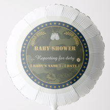 Military Baby Shower Balloon Reporting for Duty