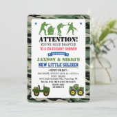 Military Baby Shower Invitation (Standing Front)