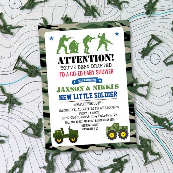Military Baby Shower Invitation by PaperandPomp at Zazzle