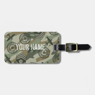 Military badges luggage tag
