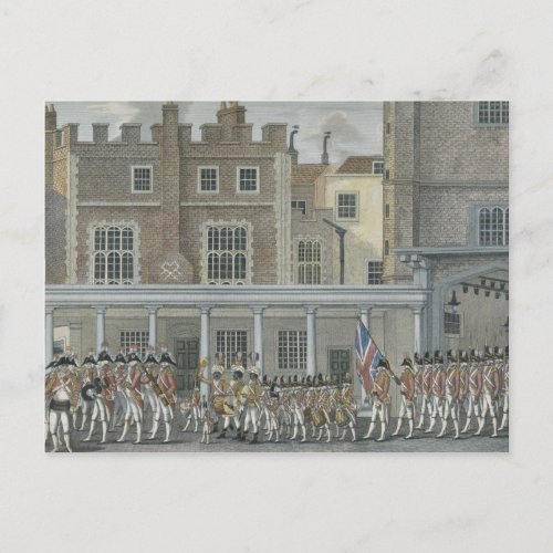 Military Band at St James Palace late 18th cent Postcard