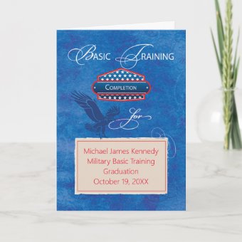 Military Basic Training Blue, Customizable Card | Zazzle