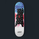 *~* Military Bear Red White Blue Flag Skateboard<br><div class="desc">*Energetically Enhanced / imbues GRIZZLY BEAR silhouette on American Flag * Patriotic American Flag with black GRIZZLY BEAR silhouette . . This design features the USA Flag American Flag also known as Old Glory and Stars and Stripes. This Watercolor American Flag design includes the colors Red White Blue in the...</div>