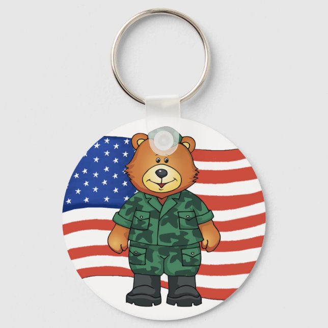 Military Bear - SRF Keychain (Front)