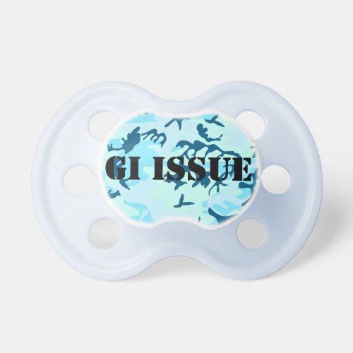 Military Blue Camo Baby Pacifier