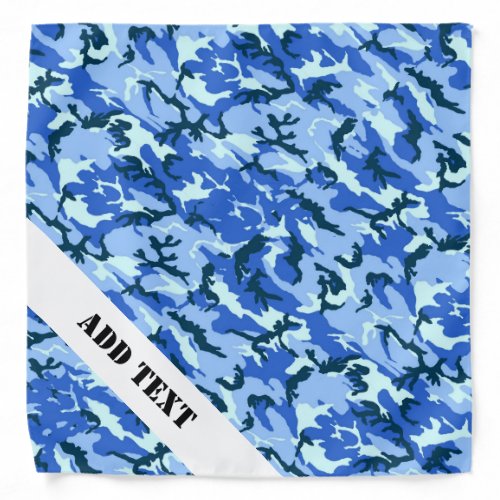 Military Blue Camouflage Pattern Bandana