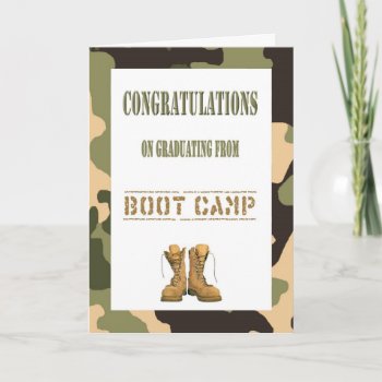 Military Boot Camp Graduation Card by DogTagsandCombatBoot at Zazzle