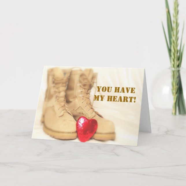 military boots card (Front)