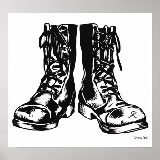 MILITARY BOOTS PRINT | Zazzle