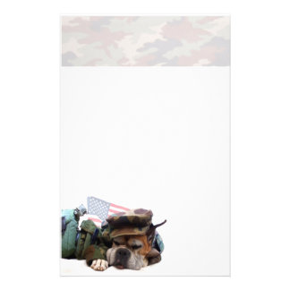 Military boxer dog stationary stationery