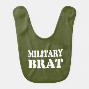 MILITARY BRAT BABY BIB