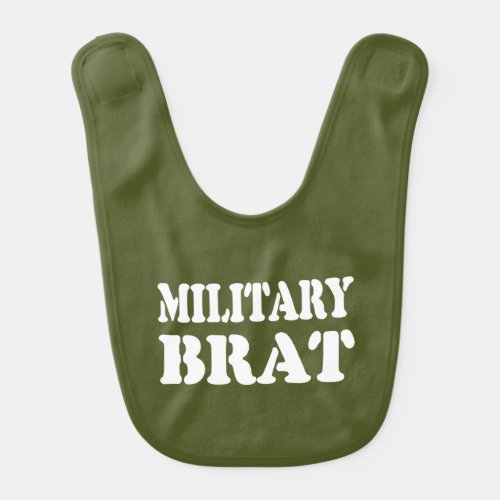 MILITARY BRAT BABY BIB